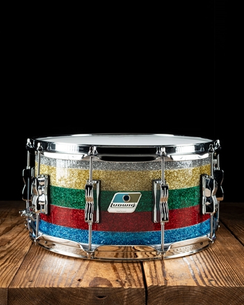 Ludwig LS903V - 6.5"x14" 50th Anniversary Vistalite Snare Drum - Salesman Sparkle