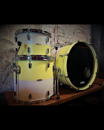 C&C Player Date II 3-Piece Drum Set - 2-Tone Antique Yellow *USED*