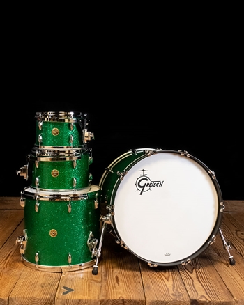 Gretsch USA Custom 4-Piece Drum Set - Green Glass