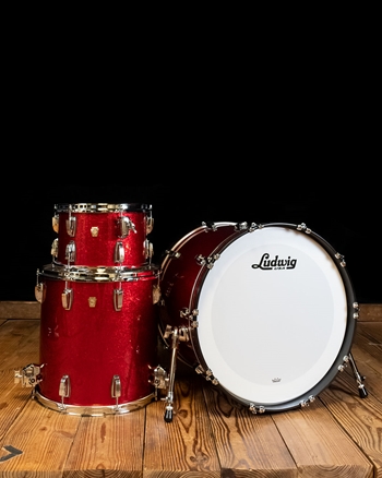 Ludwig Custom Classic Maple 3-Piece Drum Set - Red Sparkle