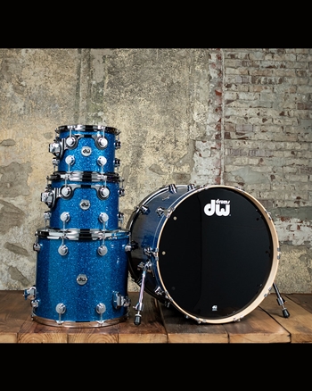DW Collector's Series 4-Piece SSC Maple Drum Set - Blue Glass