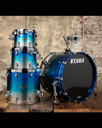 Tama Starclassic Walnut/Birch 4-Piece Drum Set - Molten Blue Ice Fade