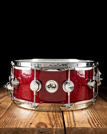 DW 5.5"x14" Collector's Series Birch Snare Drum - Ruby Glass