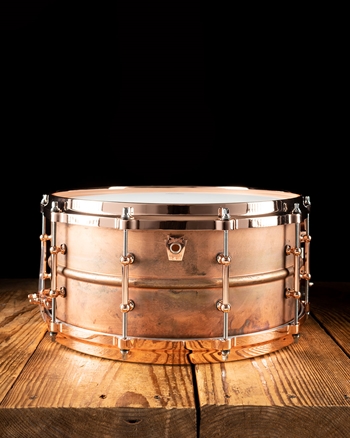 Ludwig LC663TC - 6.5"x14" Raw Copperphonic Snare Drum w/Copper Hardware