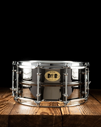 Pork Pie 6.5"x14" Big Black Brass Snare Drum