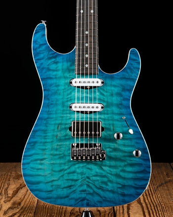 Suhr Standard Custom Quilt Maple/Swamp Ash - Bahama Blue Burst