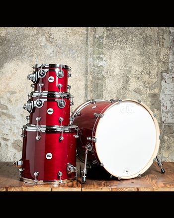 Drum Workshop Design Series 4-Piece Shell Pack Drum Set - Cherry Stain - Open Box
