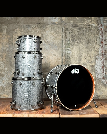 Drum Workshop Collector's Series 4-Piece Maple/Mahogany Drum Set - Black Galaxy
