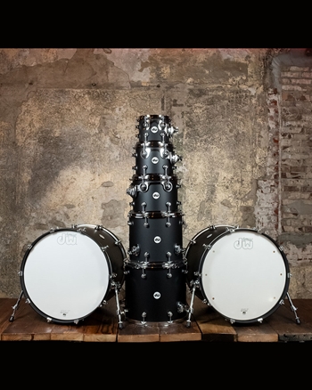 N Stuff Music DW Design Series 8-Piece Drum Set - Black Satin