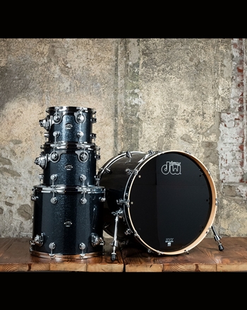 Drum Workshop Limited Performance Series Cherry 4-Piece Drum Set - Black Sparkle