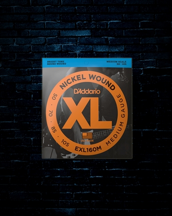 D'Addario EXL160M XL Nickel Wound Bass Strings - Medium (50-105)