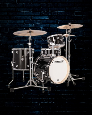 Ludwig Breakbeats 4-Piece Drum Set - Black Sparkle