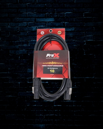 Pro X 10' 12AWG PowerKon Compatible Male to Female Power Cable