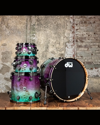 Drum Workshop Collector's Series Exotic 4-Piece Drum Set - Nebula Burl Fade