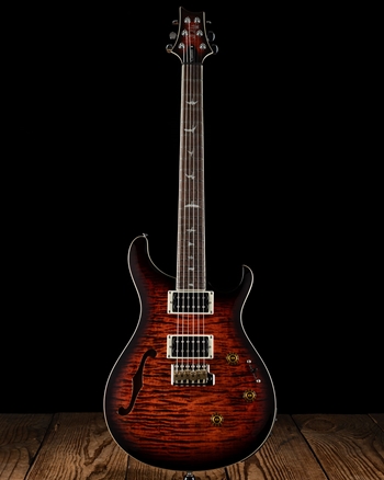 PRS SE Custom 24 Semi-Hollow Piezo - Orange Tiger Smokeburst