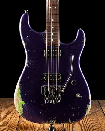 Luxxtone El Machete HH - Firemist Purple Over Lime Green Metallic