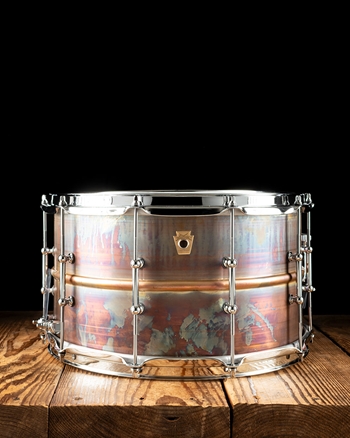 Ludwig LB508RT 8"x14" Raw Bronze Snare Drum