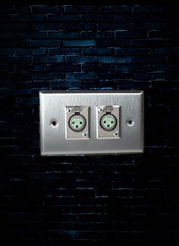 Rapco SP-2DFS Single Gang Wall Plate with 2 Switchcraft D3F