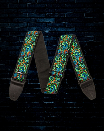 Dunlop Jimi Hendrix Blacklight Love Drops Guitar Strap - Blue