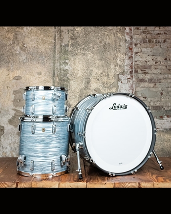 Ludwig Classic Maple Pro Beat 3-Piece Drum Set - Vintage Blue Oyster