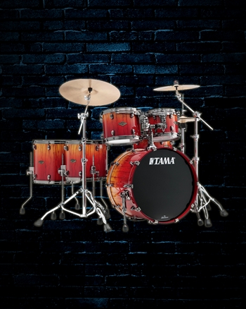 Tama Starclassic Walnut/Birch 5-Piece Drum Set - Vermilion Bosse Fonce Fade