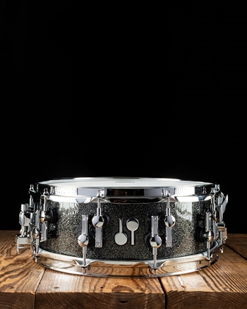 Sonor 5x14 SQ2 Vintage Maple Snare Drum - Black Sparkle High Gloss