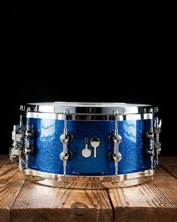 Sonor 6.5"x14" SQ2 Heavy Beech Snare Drum - Sapphire Sparkle High Gloss