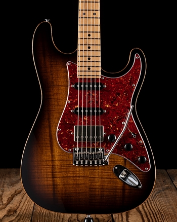 Suhr Classic S Custom Figured Koa/Roasted Alder - 2 Tone Tobacco Burst