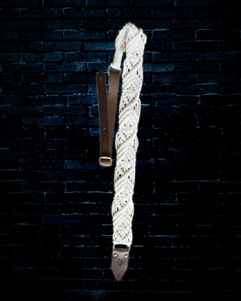 LM 2" Macrame Guitar Strap - Natural