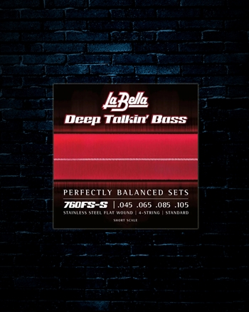 La Bella 760FS-S Flat Wound Deep Talkin' Bass Strings - Short Scale - (45-105)