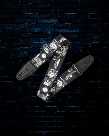 Levys 2" Clairvoyant Series Guitar Strap - Tarot Black & White