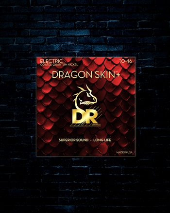 DR Dragon Skin+ Electric Guitar Strings - Medium (10-46)