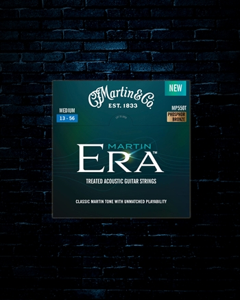Martin Era Phosphor Bronze Treated Acoustic Guitar Strings - Medium (13-56)