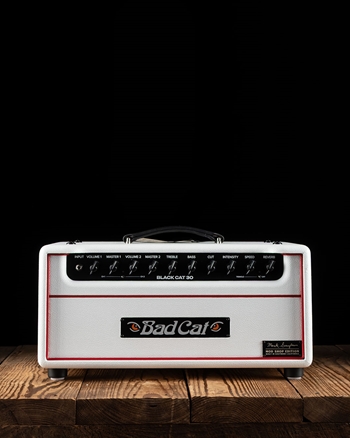 Bad Cat Mod Shop Mark Sampson Black Cat 30 Watt Guitar Head - White Bronco