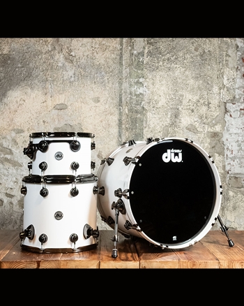 Drum Workshop Collector's Series Maple Mahogany 3-Piece Drum Set - Solid White