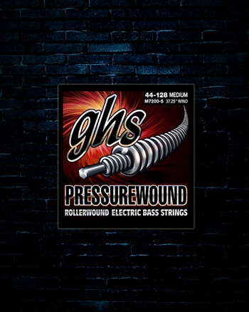 GHS Pressurewound Electric Bass Strings - 5-String Medium (44-128)