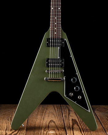 Gibson Flying V Tribute - Olive Drab *USED*
Includes: Orginal Hardshell Case