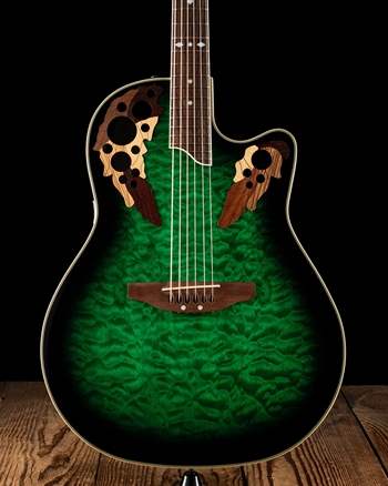 Ovation CS247 Celebrity Deluxe - Green Quilt *USED*