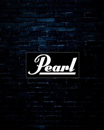 Pearl 13"x5.5" White Logo Bass Drumhead Decal