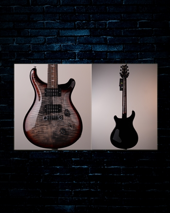 PRS Wood Library Limited Edition Custom 24 Stoptail - Charcoal Tri-Color Sunburst