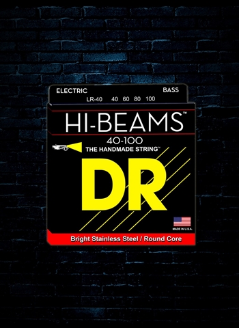 DR LR-40 Hi-Beam Stainless Steel Bass Strings - Lite (40-100)