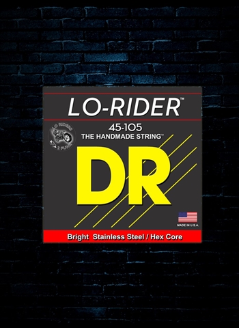 DR MH-45 Lo-Rider Stainless Steel Bass Strings - Medium (45-105)
