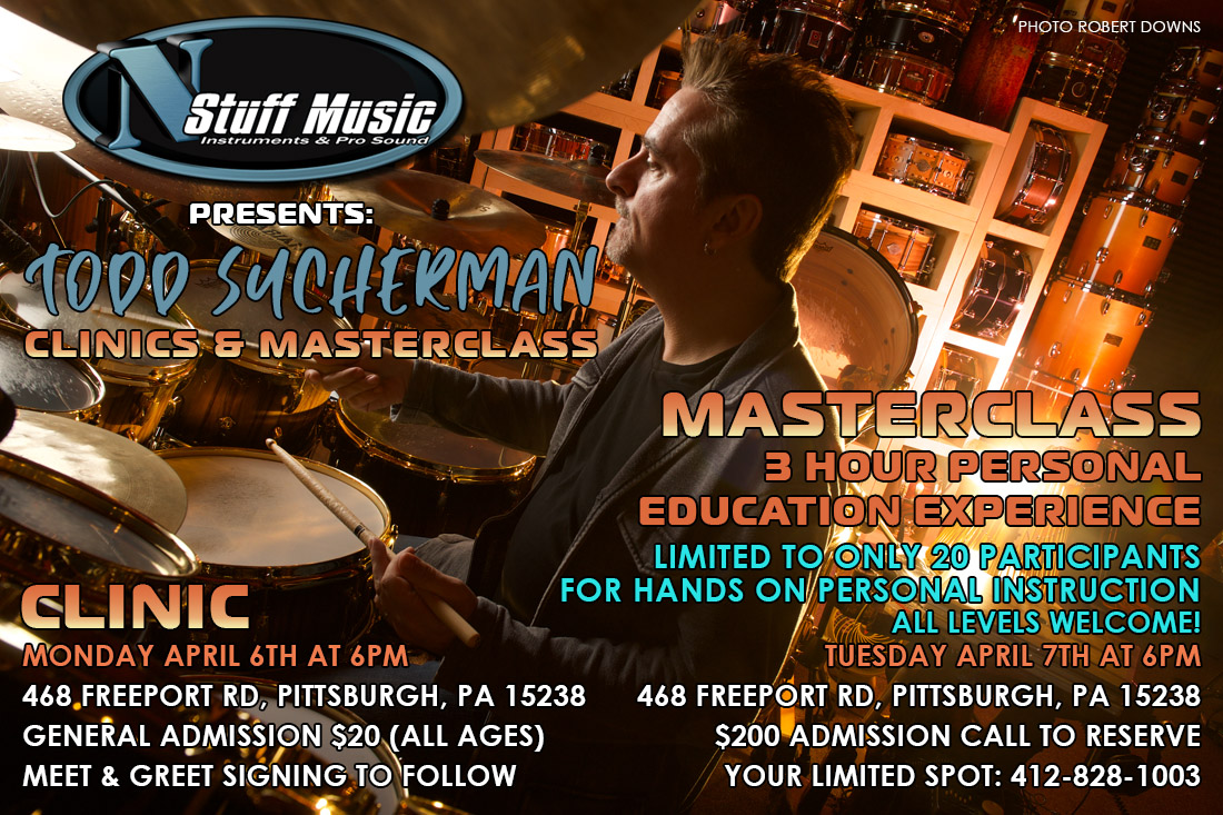 Todd Sucherman Masterclass| Next Door Cafe at N Stuff Music