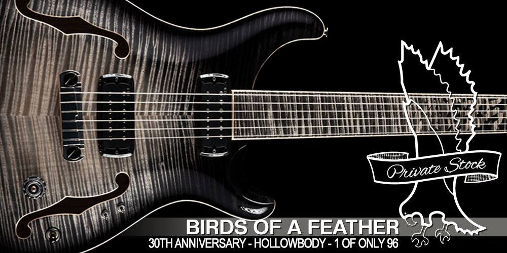 PRS Private Stock 30th Anniversary 'Birds Of A Feather' Hollowbody - Frostbite Glow!